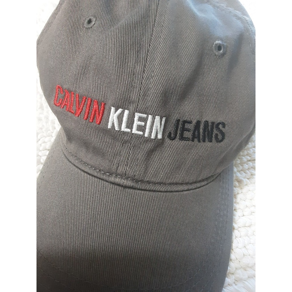 Calvin Klein Jeans Hat Cap Gray Baseball Adjustable Casual Style